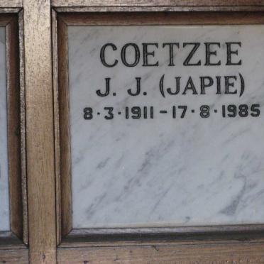 COETZEE J.J. 1911-1985