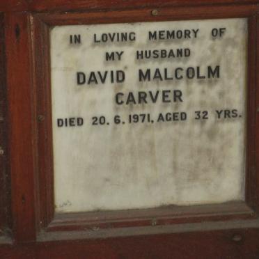 CARVER David Malcolm -1971