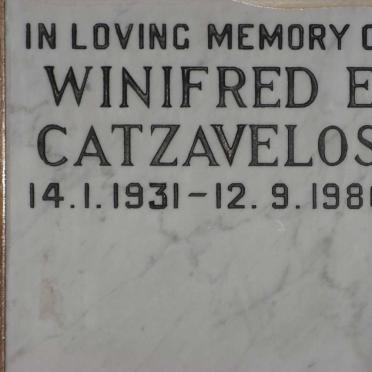 CATZAVELOS Winifred E. 1931-1980
