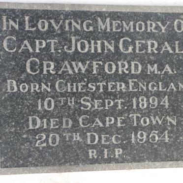 CRAWFORD John Gerald 1894-1954