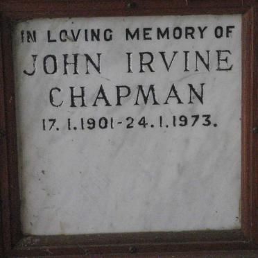 CHAPMAN John Irvine 1901-1973