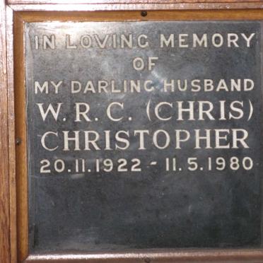 CHRISTOPHER W.R.C. 1922-1980