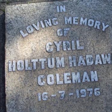 COLEMAN Holttum Hadawa -1976