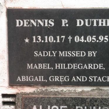 DUTHIE Dennis P. 1917-1995