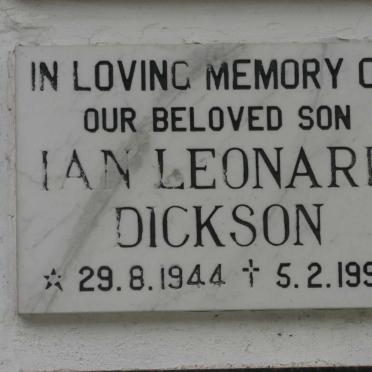 DICKSON Ian Leonard 1944-1990