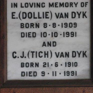 DYK C.J., van 1910-1991 &amp; E. 1909-1991