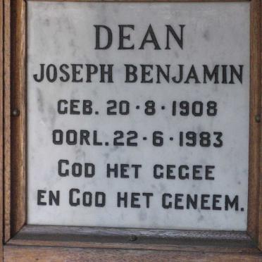 DEAN Joseph Benjamin 1908-1983