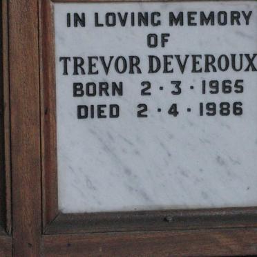 DEVEROUX Trevor 1965-1986