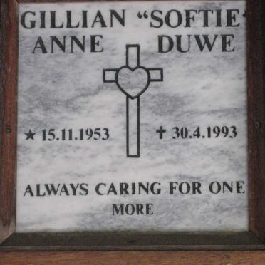 DUWE Gillian Anne 1953-1993