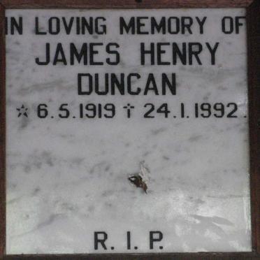 DUNCAN James Henry 1919-1992
