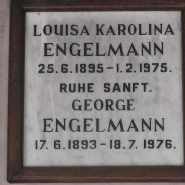 ENGELMANN George 1893-1976 &amp; Louisa Karolina 1895-1975