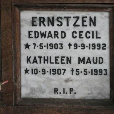 ERNSTZEN Edward Cecil 1903-1992 &amp; Kathleen Maud 1907-1993