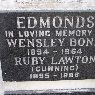 EDMONDS Wensley Bond 1894-1964 &amp; Ruby Lawton GUNNING 1895-1986
