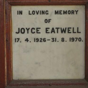 EATWELL Joyce 1926-1970