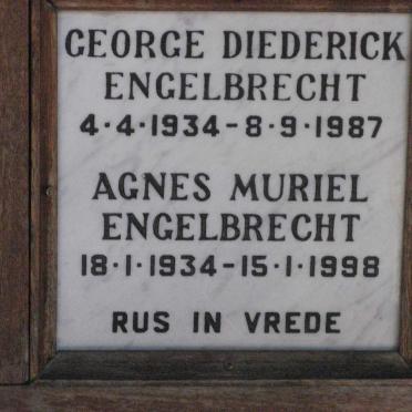 ENGELBRECHT George Diederick 1934-1987 &amp; Agnes Muriel 1934-1998