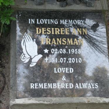 FRANSMAN Desiree Ann 1958-2010