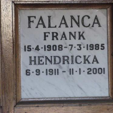 FALANCA Frank 1908-1985 &amp; Hendricka 1911-2001