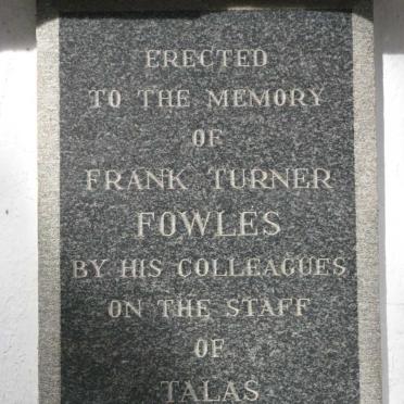 FOWLES Frank Turner