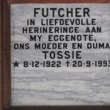 FUTCHER Tossie 1922-1993