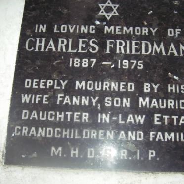 FRIEDMAN Charles 1887-1975