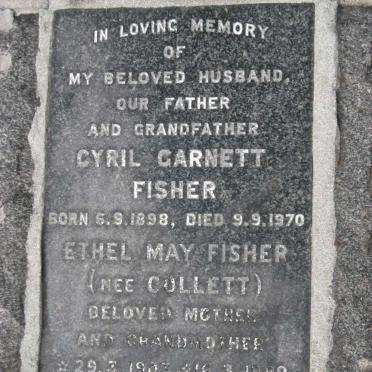 FISHER Cyril Garnett 1898-1970 &amp; Ethel May COLLETT 1903-1989
