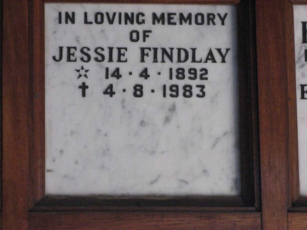 FINDLAY Jessie 1892-1983