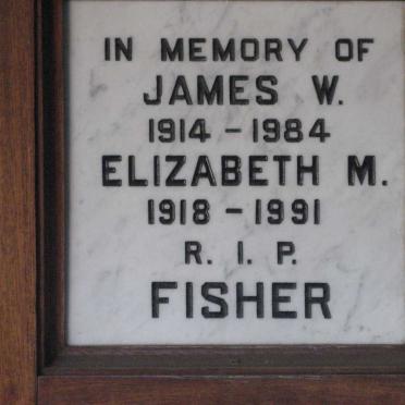 FISHER James W. 1914-1984 &amp; Elizabeth M. 1918-1991
