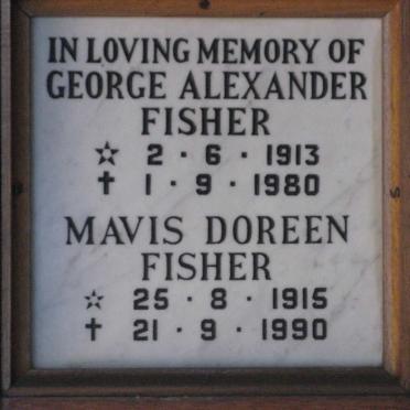 FISHER George Alexander 1913-1980 &amp; Mavis Doreen 1915-1990