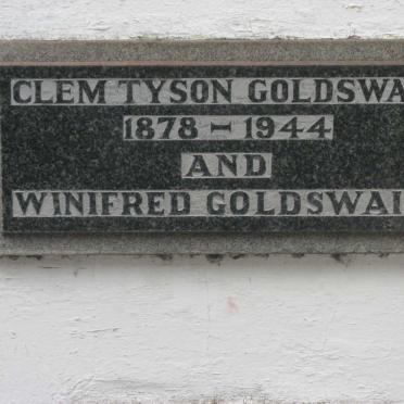 GOLDSWAIN Clem Tyson 1878-1944 &amp; Winifred  -