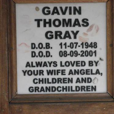 GRAY Gavin Thomas 1948-2001
