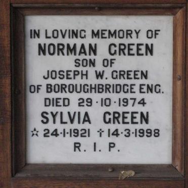 GREEN Sylvia 1921-1998 :: GREEN Norman -1974