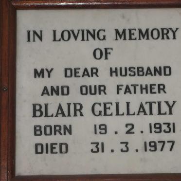 GELLATLY Blair 1931-1977