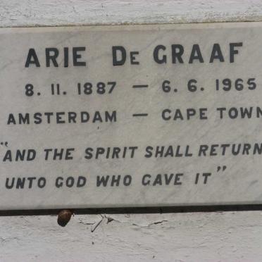 GRAAF Arie, de 1887-1965