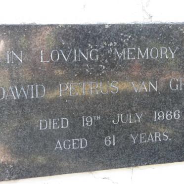GRAAN Dawid Petrus, van -1966