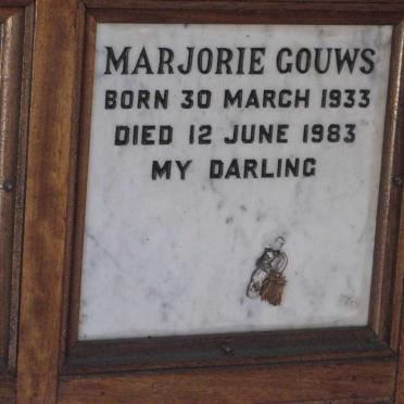GOUWS Marjorie 1933-1983