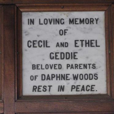 GEDDIE Cecil  &amp; Ethel