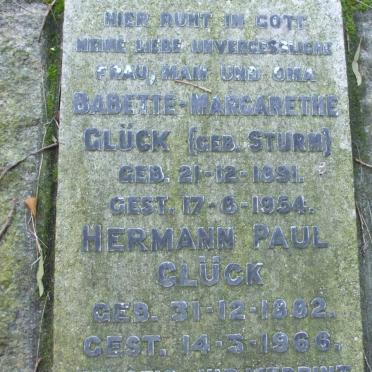 GLUCK Hermann Paul 1882-1966 &amp; Babette-Margarethe STURM 1891-1954