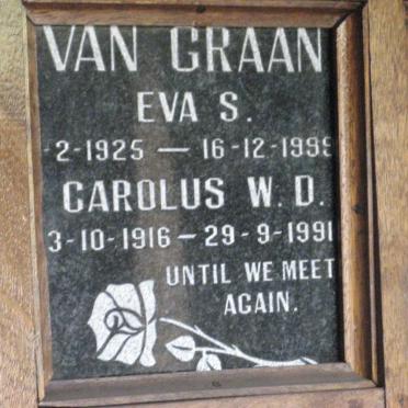 GRAAN Carolus W.D., van 1916-1991 &amp; Eva S. 1925-1999