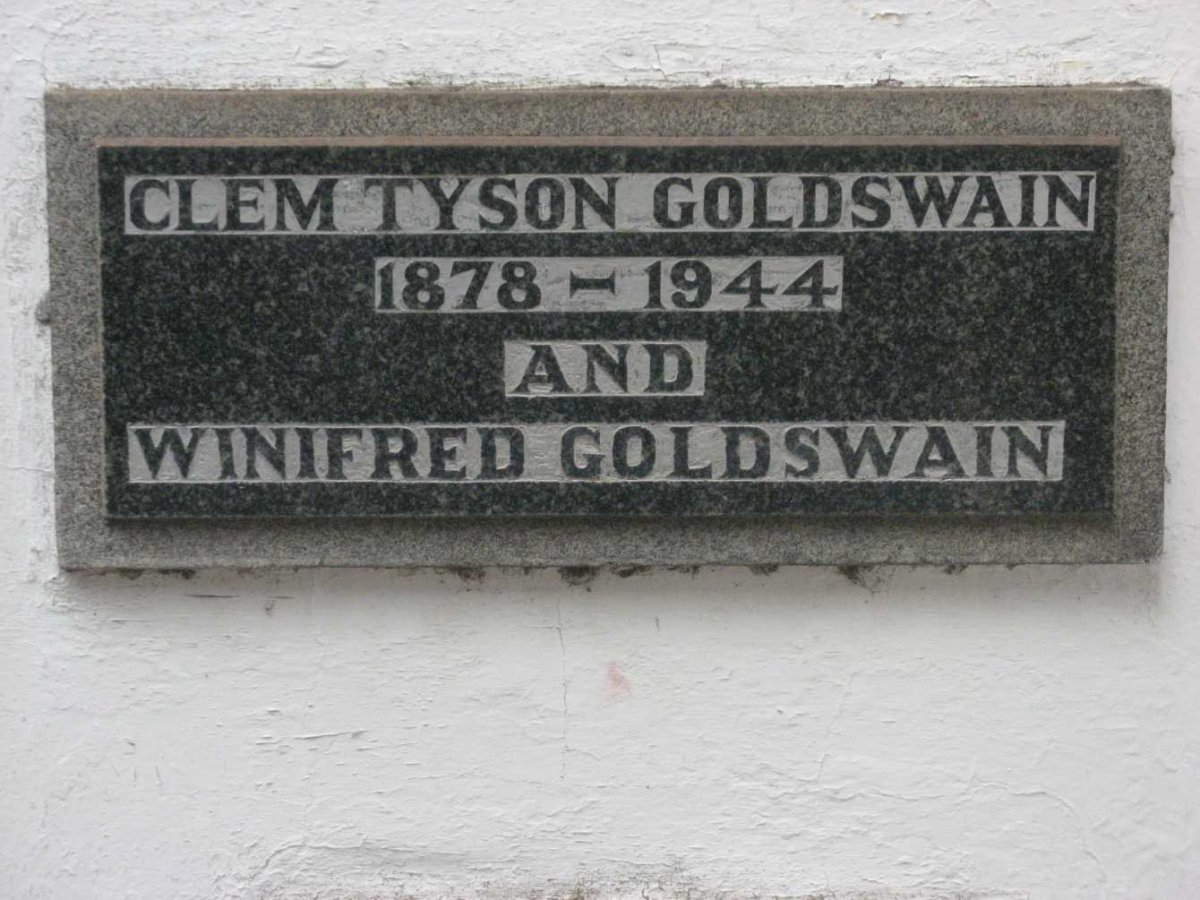 GOLDSWAIN Clem Tyson 1878-1944 &amp; Winifred  -