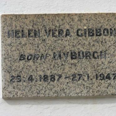 GIBBON Helen Vera  nee MYBURGH 1887-1947