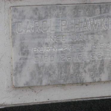 HAWKINS Carol P. nee DALE 1952-1987