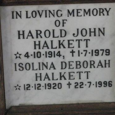 HALKETT Harold John 1914-1979 &amp; Isolina Deborah 1920-1996