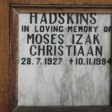 HADSKINS Moses Izak Christiaan 1927-1994