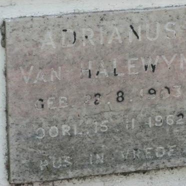 HALEWYN Adrianus, van 1903-1962