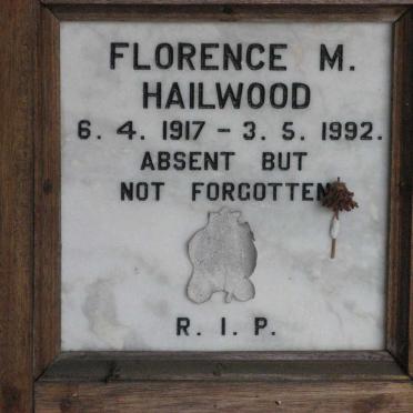HAILWOOD Florence M. 1917-1992