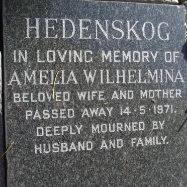 HEDENSKOG Amelia Wilhelmina -1971