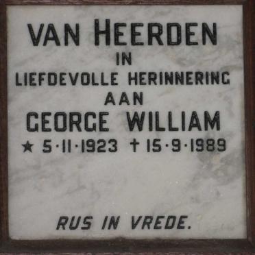 HEERDEN George William, van 1923-1989