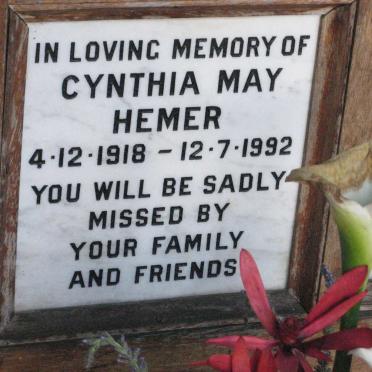 HEMER Cynthia May 1918-1992