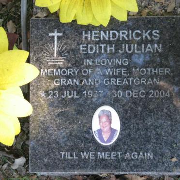 HENDRICKS Edith Julian 1937-2004