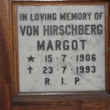 HIRSCHBERG Margot, von 1906-1993
